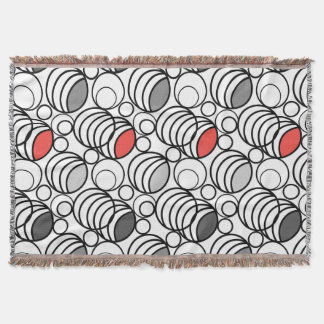 Cobertor Geometry circles and rings decor retro sixties 