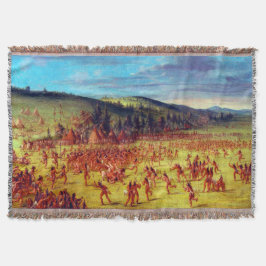 Cobertor George Catlin Jogo de bola dos Choctaw Bola Acima