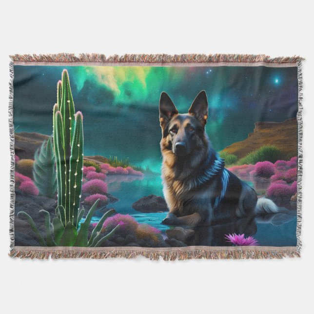 Cobertor German shepherd em um mundo Alienígena (Frente)