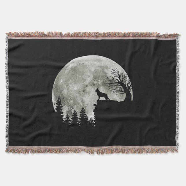 Cobertor German shepherd No Halloween De Montanha (Frente)