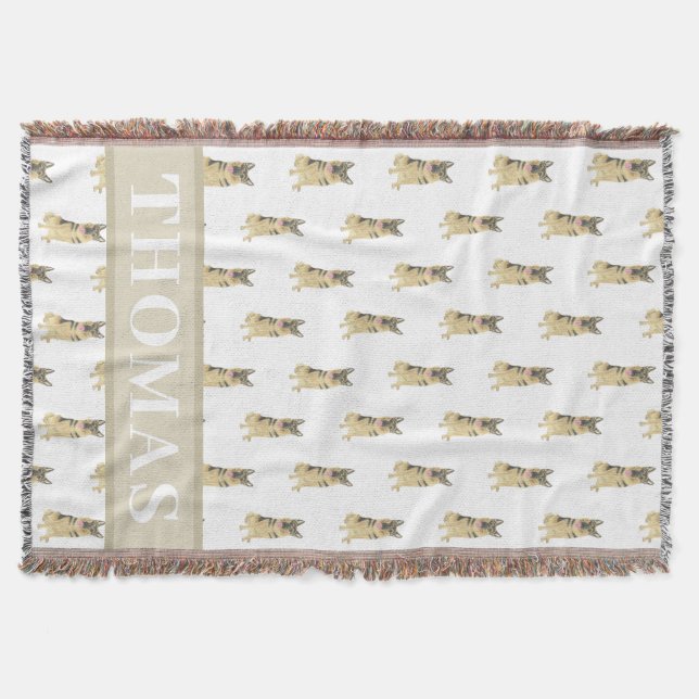 Cobertor German shepherd Personalizado (Frente)