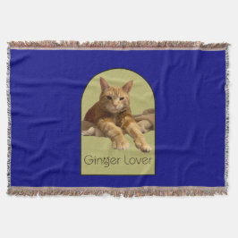 Cobertor Ginger Lover Navy Blue Throw Blanket