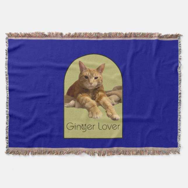 Cobertor Ginger Lover Navy Blue Throw Blanket (Frente)