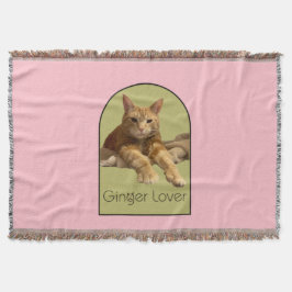 Cobertor Ginger Lover Pink Throw Blanket