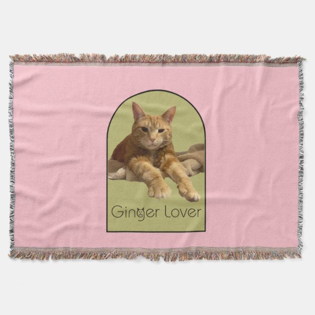 Cobertor Ginger Lover Pink Throw Blanket (Frente)