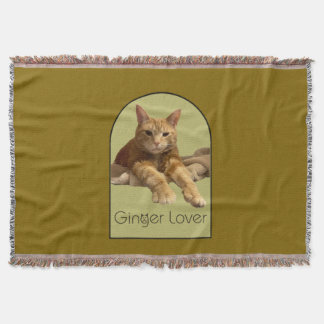 Cobertor Ginger Lover Yellow Brown Throw Blanket