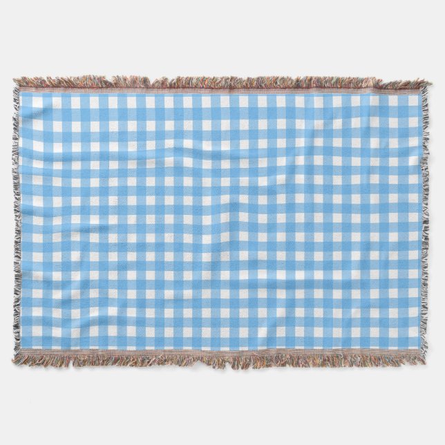 Cobertor Gingham azul (Frente)