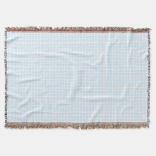 Cobertor Gingham Grandmillennial - Baby Blue Cottagecore