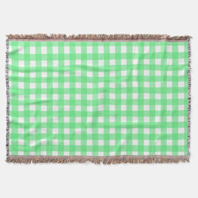 Cobertor Gingham verde (Frente)