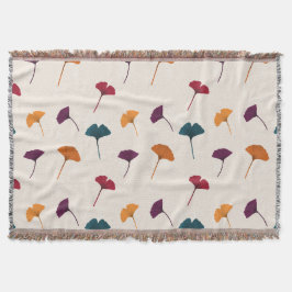 Cobertor Ginkgo Leaf Pattern Watercolor Call Cores de outon