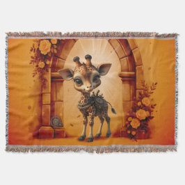 Cobertor Girafa bebê em desenho animado