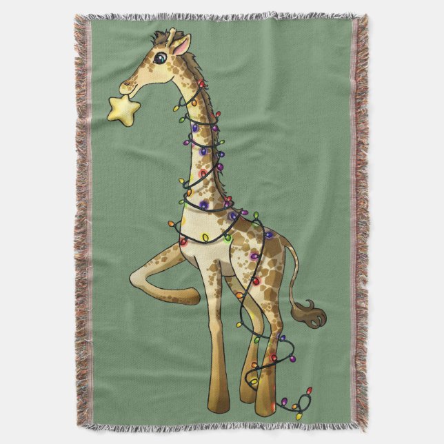 Cobertor Girafa brilhante (Frente Vertical)