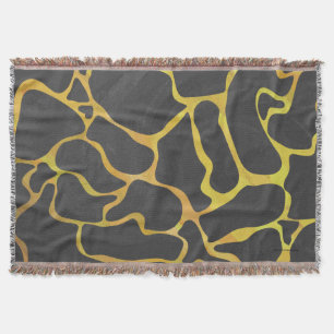 Cobertor Giraffe Black and Yellow Impressão