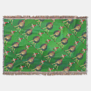 Cobertor Giraffe Christmas Throw