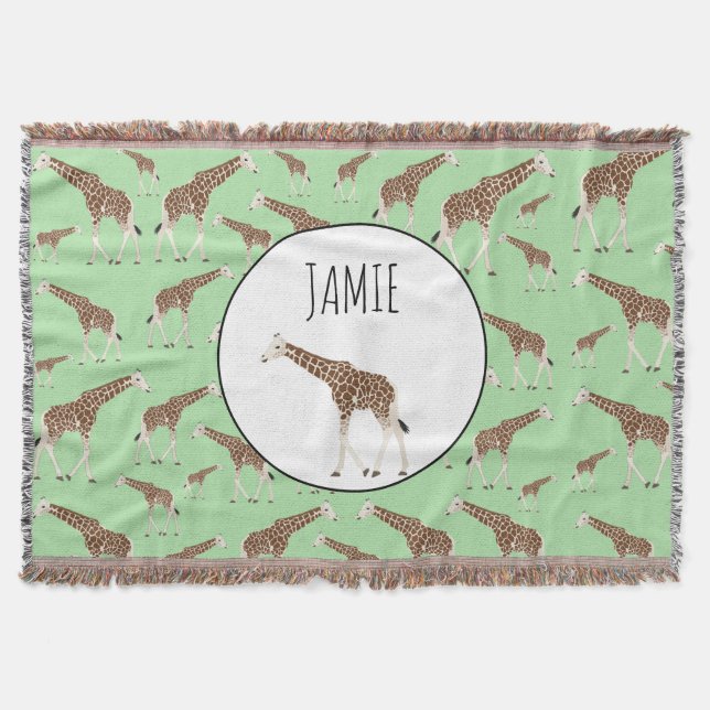 Cobertor Giraffe Jungle Safari Animal (Frente)