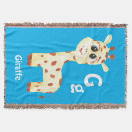 Cobertor Giraffe personaliza ABC: Carta G - Adicionar seu n