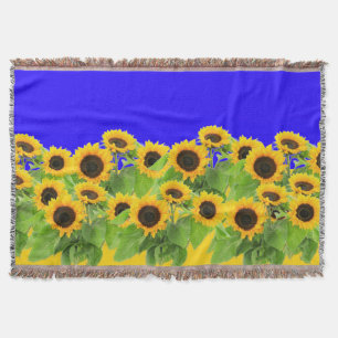 Cobertor Girassóis - Bandeira Ucraniana Liberdade de Paz Uc