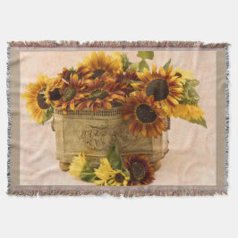 Cobertor Girassóis De Laranja No Soquete De Tin