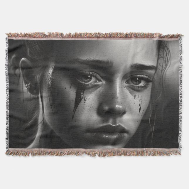 Cobertor Girl with tears (Frente)