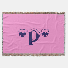 Cobertor Girly Baby Pink Monograma - Texto Design