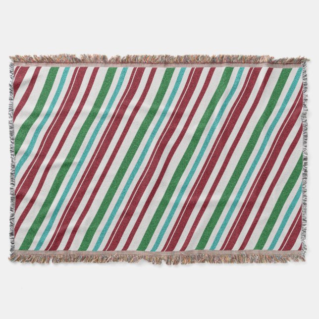 Cobertor Glitter de faixas de doces (Frente)