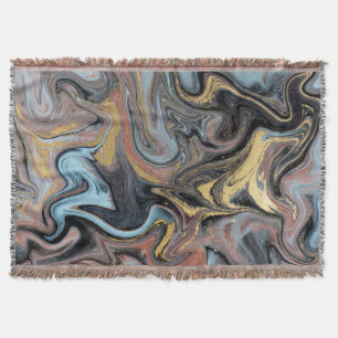 Cobertor Glitter do Ouro Marble Nature Trabalho de arte