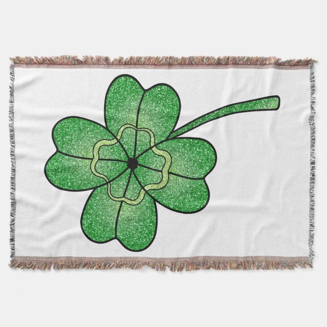 Cobertor Glitter Four Leaf Clover (Frente)