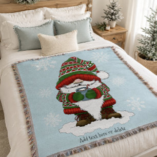 Cobertor Gnomo de Natal Aconchegante Vermelho Verde Inverno