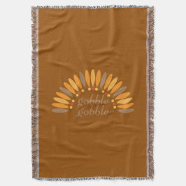 Cobertor Gobble Gobble - Castanho de Ação de Graças