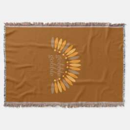 Cobertor Gobble Gobble - Castanho de Ação de Graças