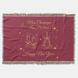 Cobertor Gold Line Art New Year Design