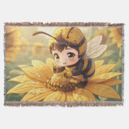 Cobertor Golden Bumblebee in Bloom Dance.3
