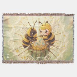 Cobertor Golden Bumblebee in Bloom Dance.5