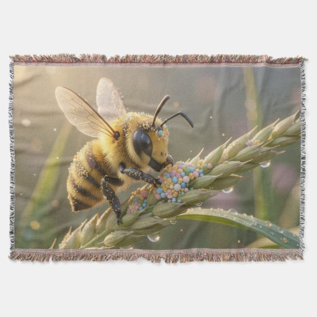 Cobertor Golden Bumblebee in Bloom Dance.7 (Frente)