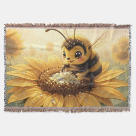 Cobertor Golden Bumblebee in Bloom Dance.9