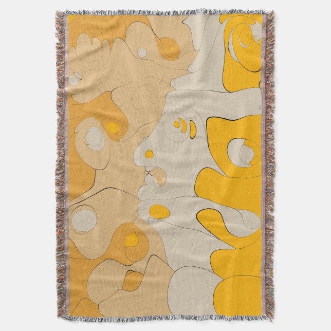 Cobertor Golden Marble Abstract Design for Refined Spaces (Frente Vertical)