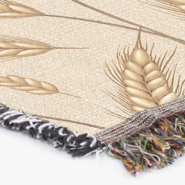 Cobertor Golden Wheat Harvest Pattern (Canto)