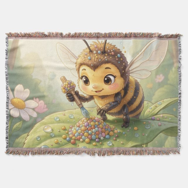 Cobertor Goldene Hummel im Blütentanz.2 (Frente)
