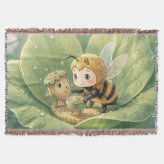 Cobertor Goldene Hummel im Blütentanz.3