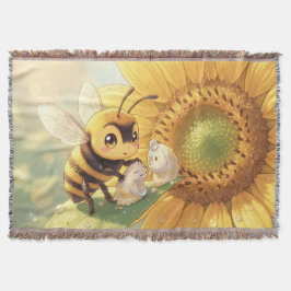 Cobertor Goldene Hummel im Blütentanz.4