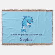 Golfim Azul Feliz e Fofo Desenho de Criatura Marin
