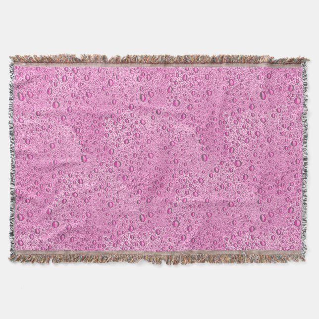 Cobertor Gotas de água rosa quente (Frente)