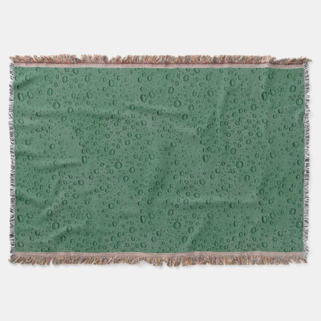 Cobertor Gotas de água verde (Frente)
