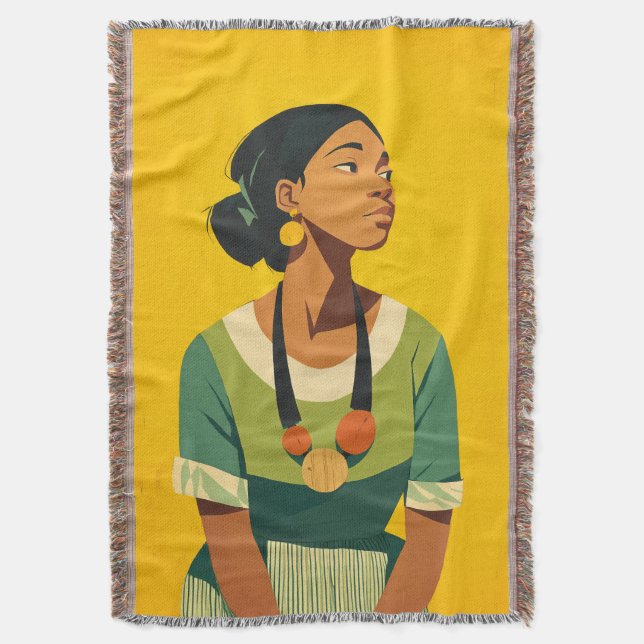 Cobertor Grace em Verde e Dourada (Frente Vertical)