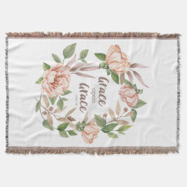 Cobertor Grace Sobre Grace - John 1:16 - Floral