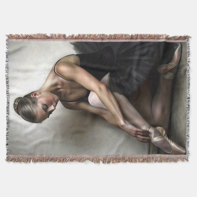 Cobertor Graceful Ballerina Painterly Art (Frente)