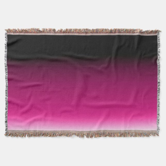 Cobertor Gradiente branco rosa borgonha (Frente)