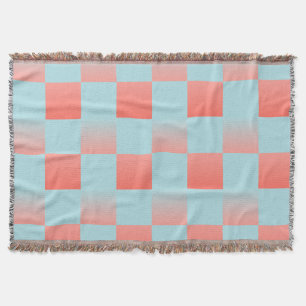 Cobertor gradiente com gradiente de verificação na moda, pó