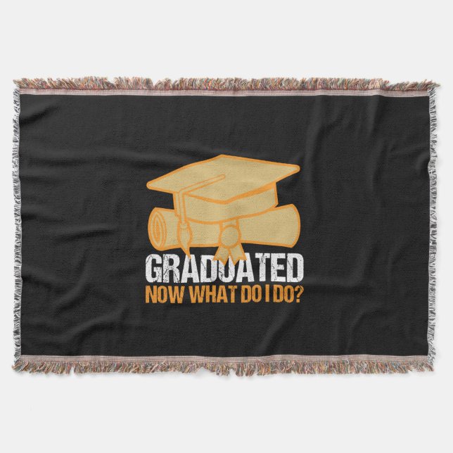 Cobertor Graduation Art | Graduated Now What Do I Do (Frente)