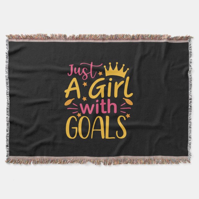 Cobertor Graduation Art | Just A Girl With Goals (Frente)